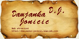 Damjanka Joničić vizit kartica